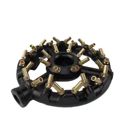 Cast Iron Gas Jet Tips Burner for Kitchen Cooking, 32 Nozzles with Brass Orifice Lpg and Lng, Super Quality