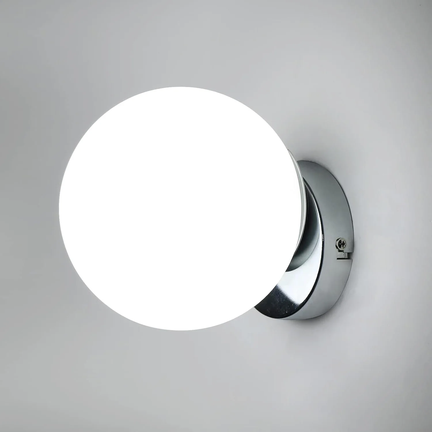 Lampade da parete moderne nere della metà del secolo Lampada da parete per interni in vetro lattiginoso per la decorazione domestica Bagno Cucina Soggiorno 15 cm