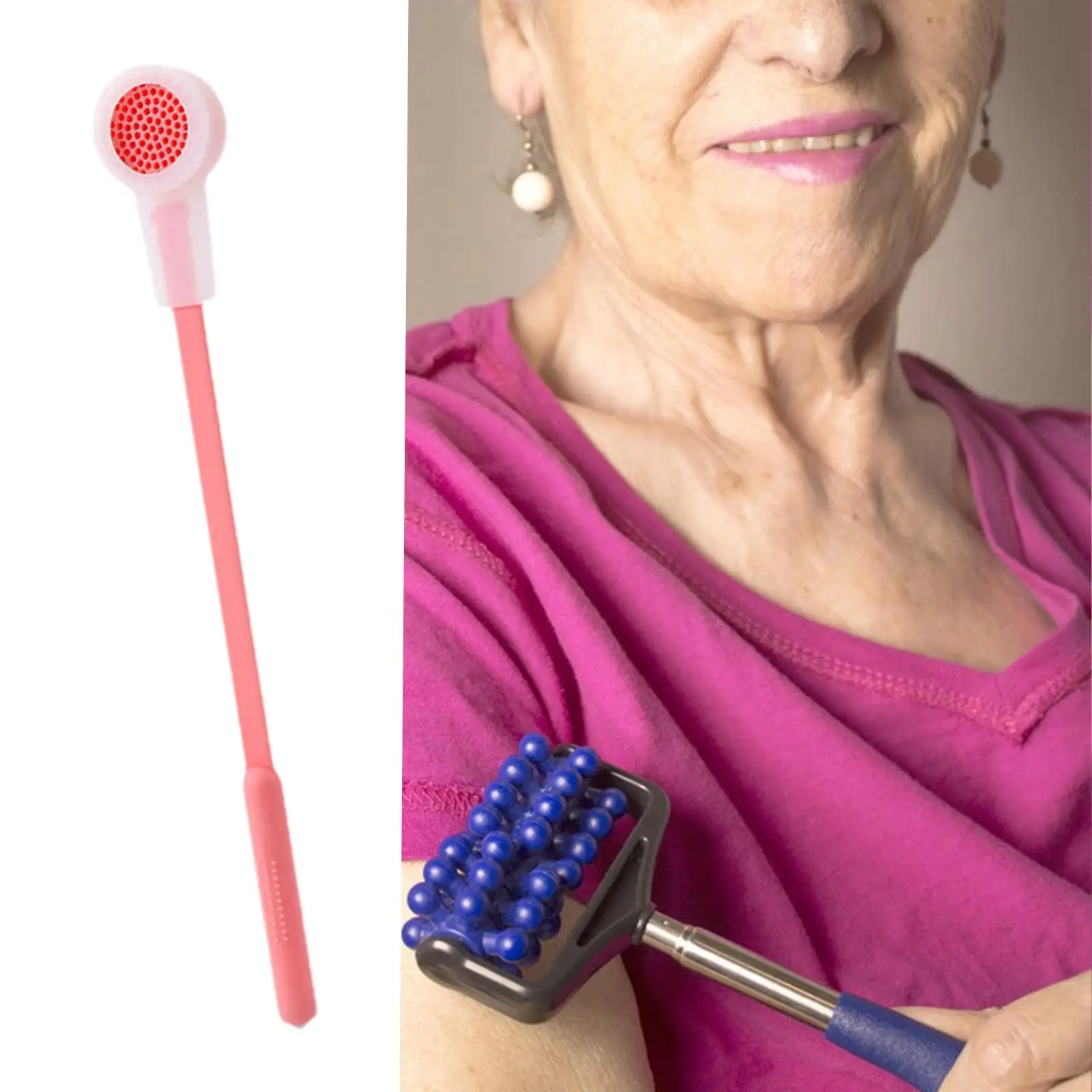 

Manual Back Massager Silicone Compact Massage Stick for Full Body Hands Feet