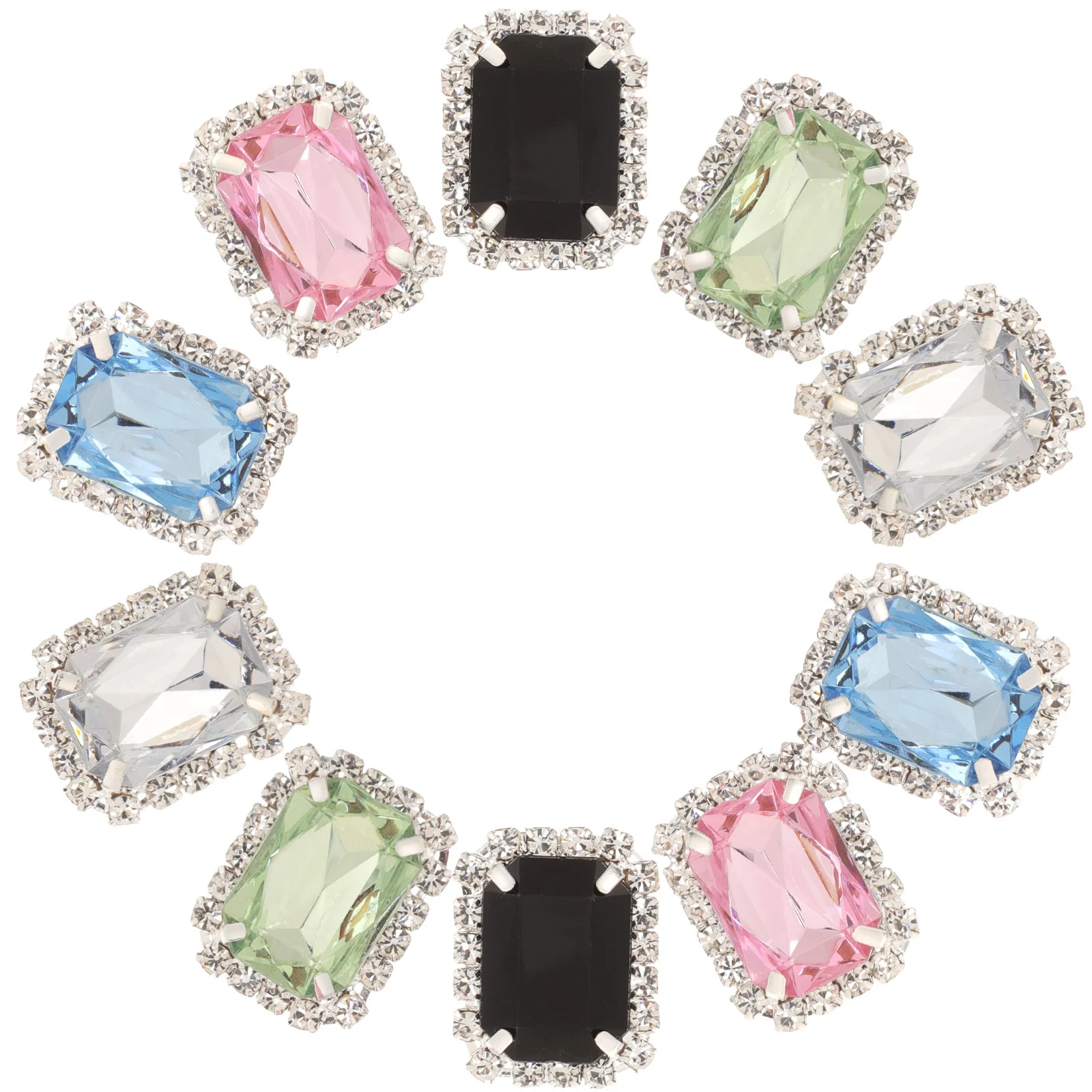 

10pcs Shoe Clips For Women Rhinestone Shoe Charms Decorative Buckle Jewelry Sparkly Shoes Decoration Accessories Wedding Party