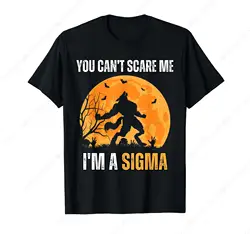 I'M The Sigma You Can'T Scare Me Funny Wolf Meme Alpha T-Shirt Funny Graphic Clothing Gifts Short Sleeve Leisure Comfortable Top