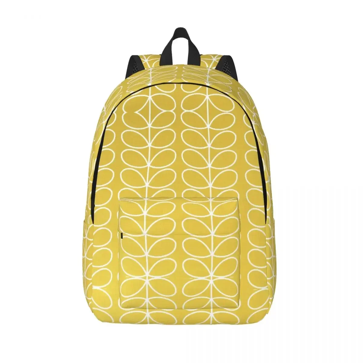 

Custom Linear Stem Dandelion Canvas Backpacks Men Women Basic Bookbag for School College Orla Kiely Mid Century Modern Bags