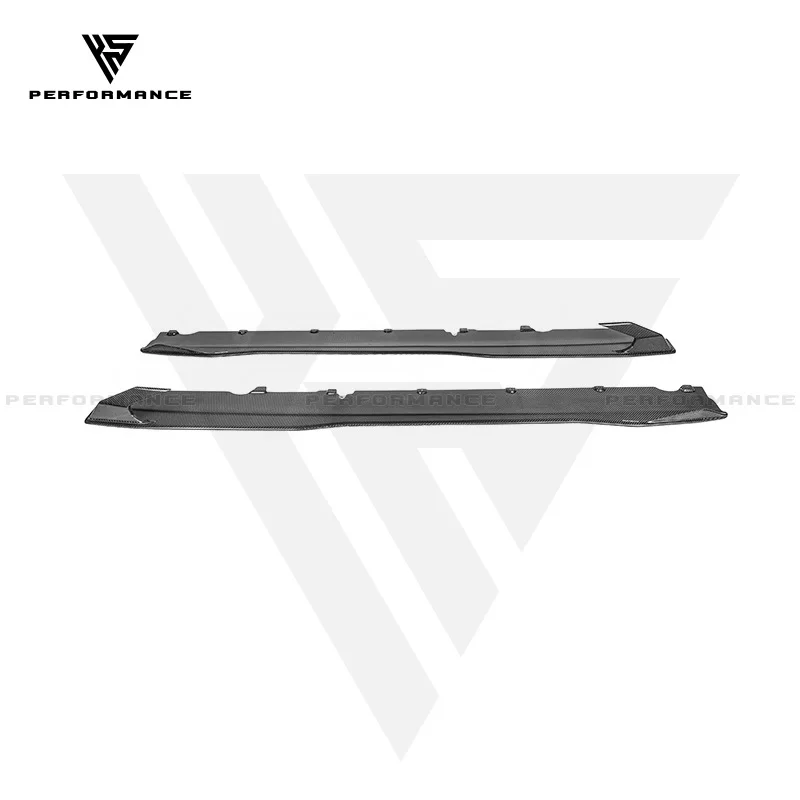 High Quality PT Style Dry Carbon Fiber Car Parts Extend Side Skirts For Lambo Huracan EVO Carbon Front Skirts