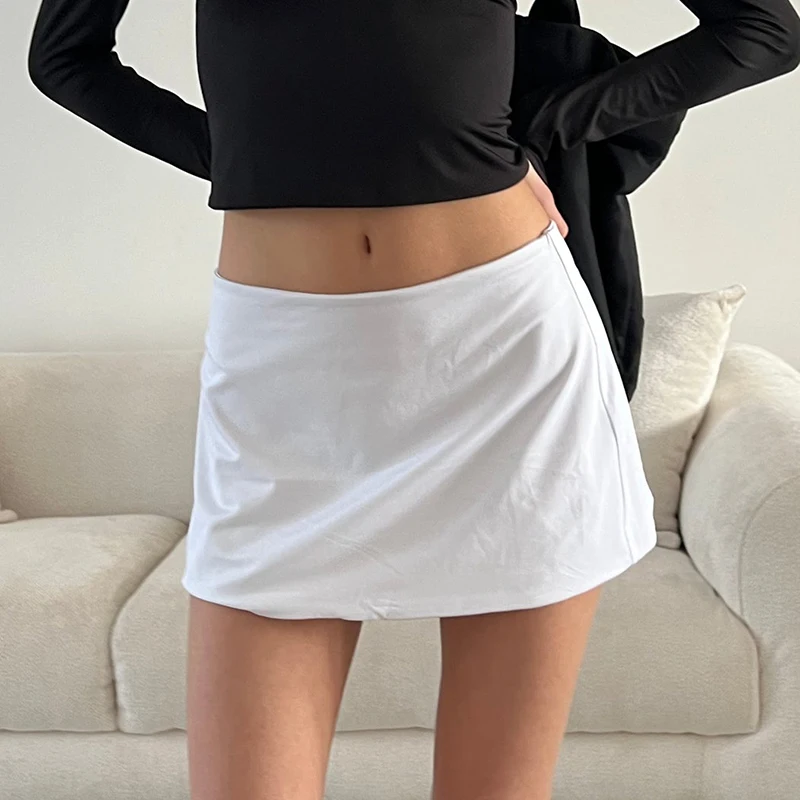 Cute Girl Tennis Mini Skirt Korean Fashion Y2K Streetwear Chic Women Hotsweet Low Waist Straight Skirt Preppy Kawaii Outfits