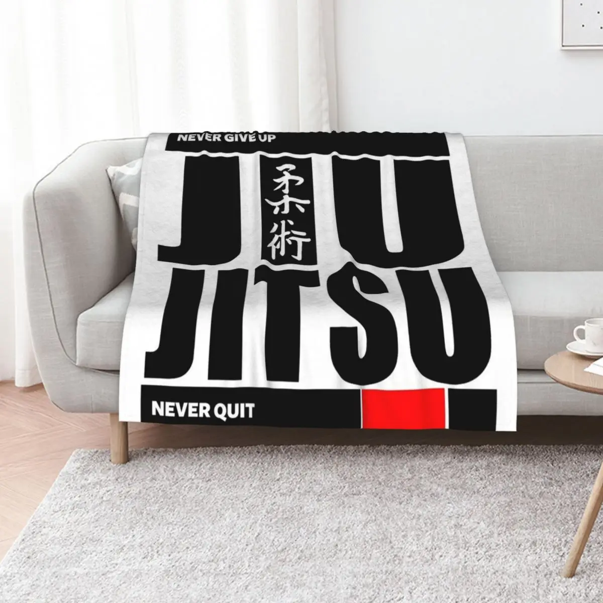 Jiu Jitsu - Never Give Up Never Quit Throw Blanket Decorative Sofas Softest Heavy Baby Weighted Blankets