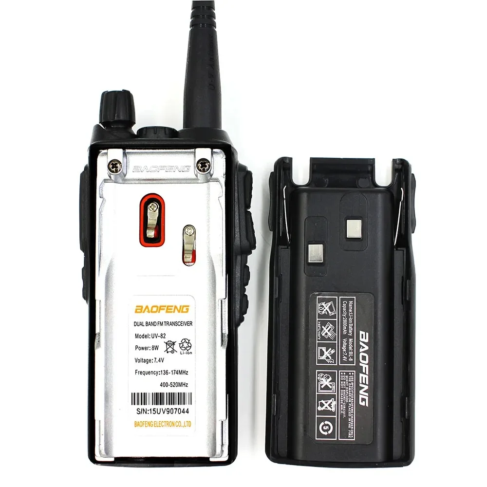 Radio HT BAOFENG UV-82 5W Kuning Merah Biru VHF UHF Dual Band HAM 70cm Berbagai Warna Mini Walkie Talkie (Dijual)