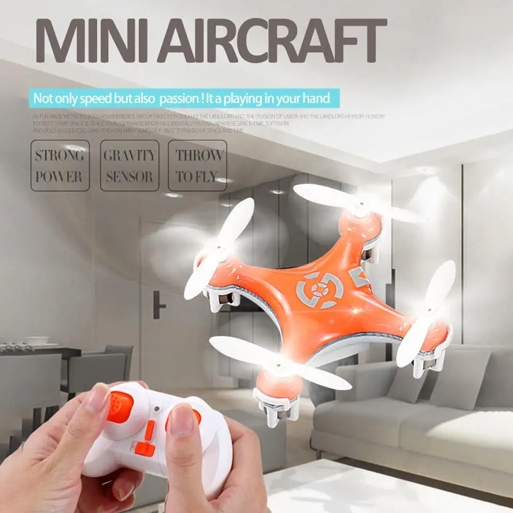 โดรนควอดคอปเตอร์ขั้นสูง ระบบควบคุมไจโร 6 แกน เครื่องบินบังคับวิทยุขนาดเล็ก 360 °   โดรนของเล่นพลิกและหมุนได้