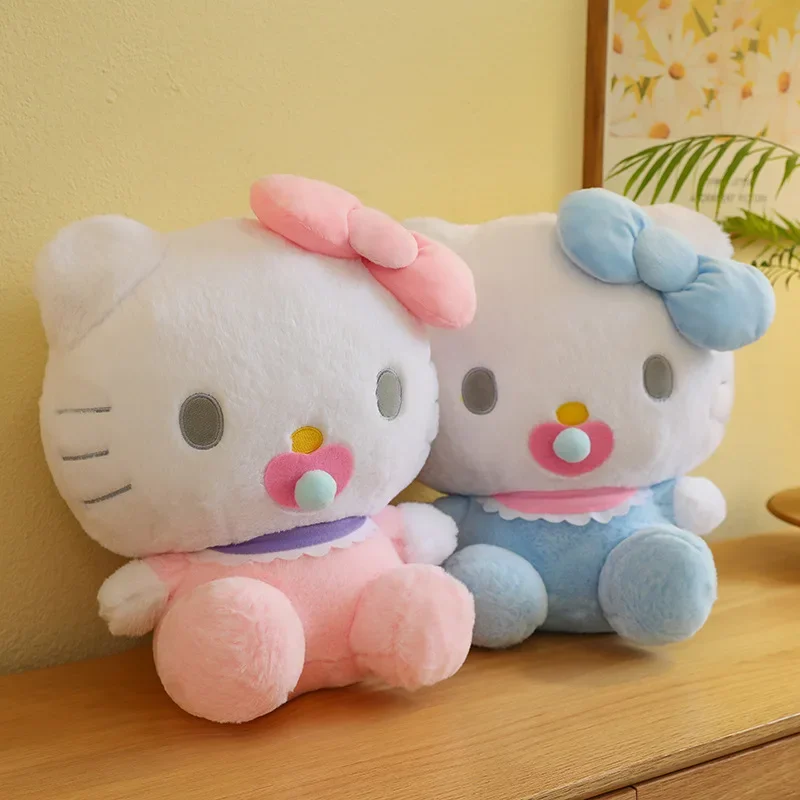 Sanrio Plush Stuffed Toy Cute Cartoon Pacifier Cat Doll Super Cute Kitty Cat Doll Stuffed Animals Girl Soothing Birthday Gifts