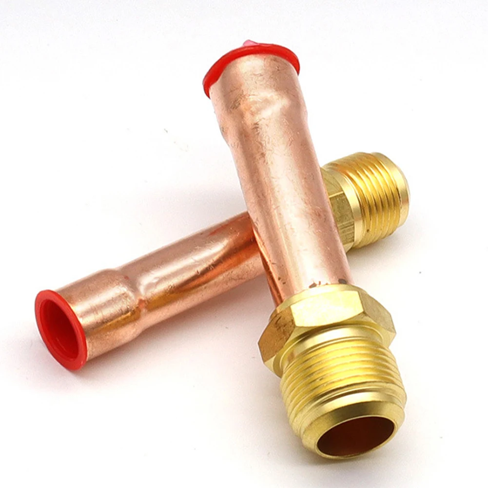 1pc Brass Pipe Fitting Connector For Air Conditioner 45 Degree Copper Tube Brass Pipe Fittings Connector Adapeter Power Tools