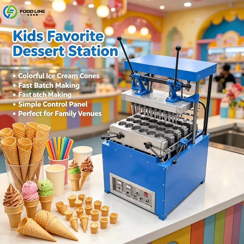 Cone Rolling Machine Automatic Commercial Wafer Baker Maker for Food Truck