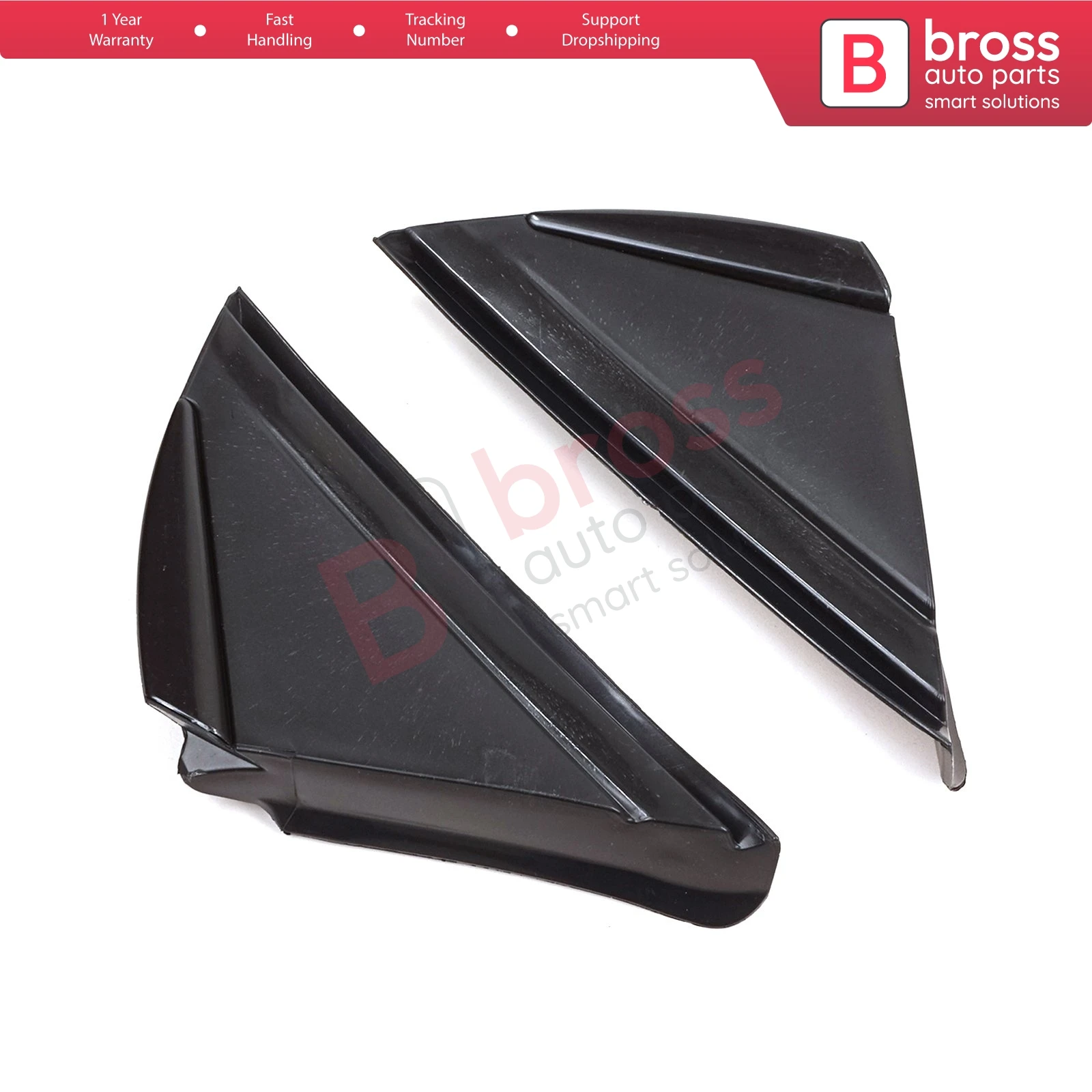 

BSP1131 Side View Mirror Triangle Fender Corner Trim Cover Set for Renault Megane MK4 2016-On 638752672R 638744983R