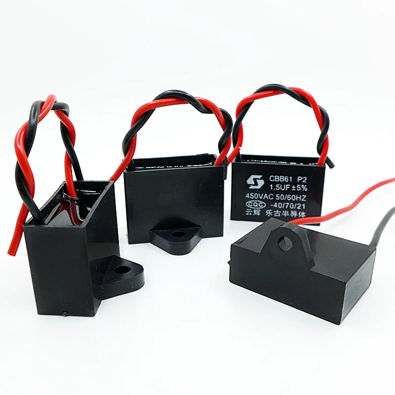 1 قطعة مكثف المروحة CBB61 1.5 فائق التوهج مكثف البدء 450 فولت 400 فولت مروحة كهربائية مكثف تكييف الهواء