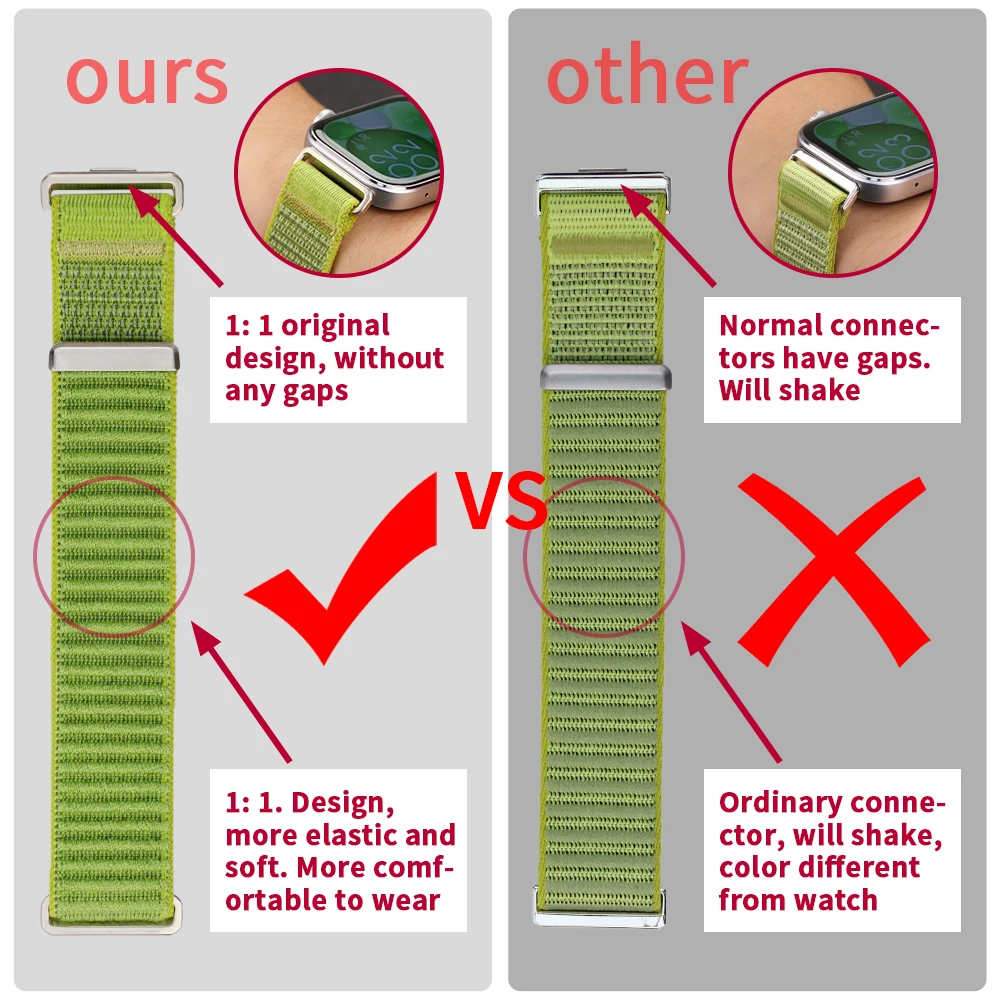 حزام أصلي لساعة Huawei Watch Fit4pro ينسج حلقة من النايلون Correa لساعة Huawei Watch Fit3 Fit4 ملحقات الساعة الذكية سوار