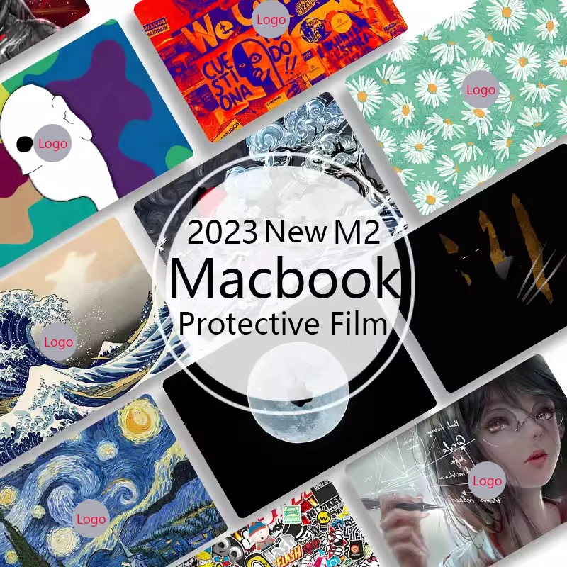 

Laptop Skins Protector For Macbook Skin M1 M2 Air 13 13.6 15.3 inch New Pro 14 16 2023 Anti-Scratch Dustproof Protective Film