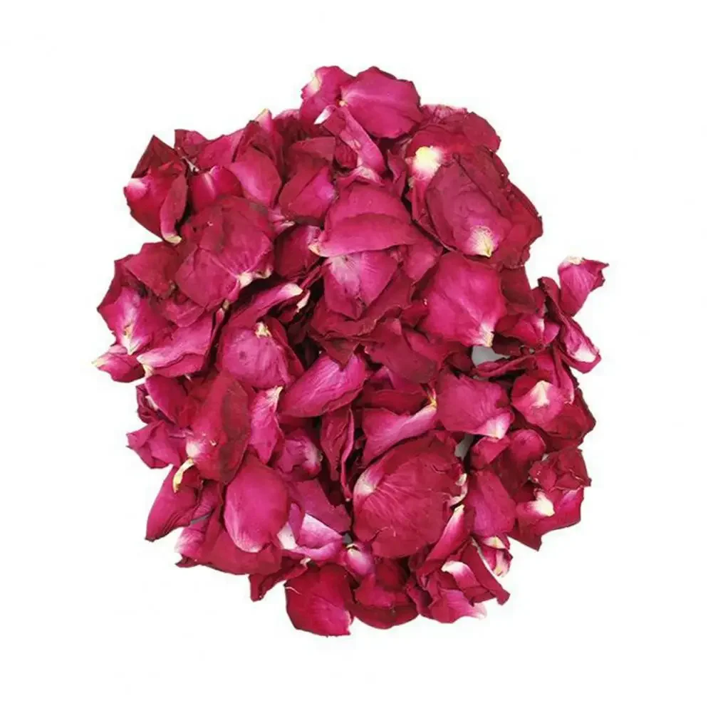 50g Petali di rosa secchi creativi Petalo di fiori naturali Articoli da toeletta non commestibili Riducono l'affaticamento Petalo di fiori