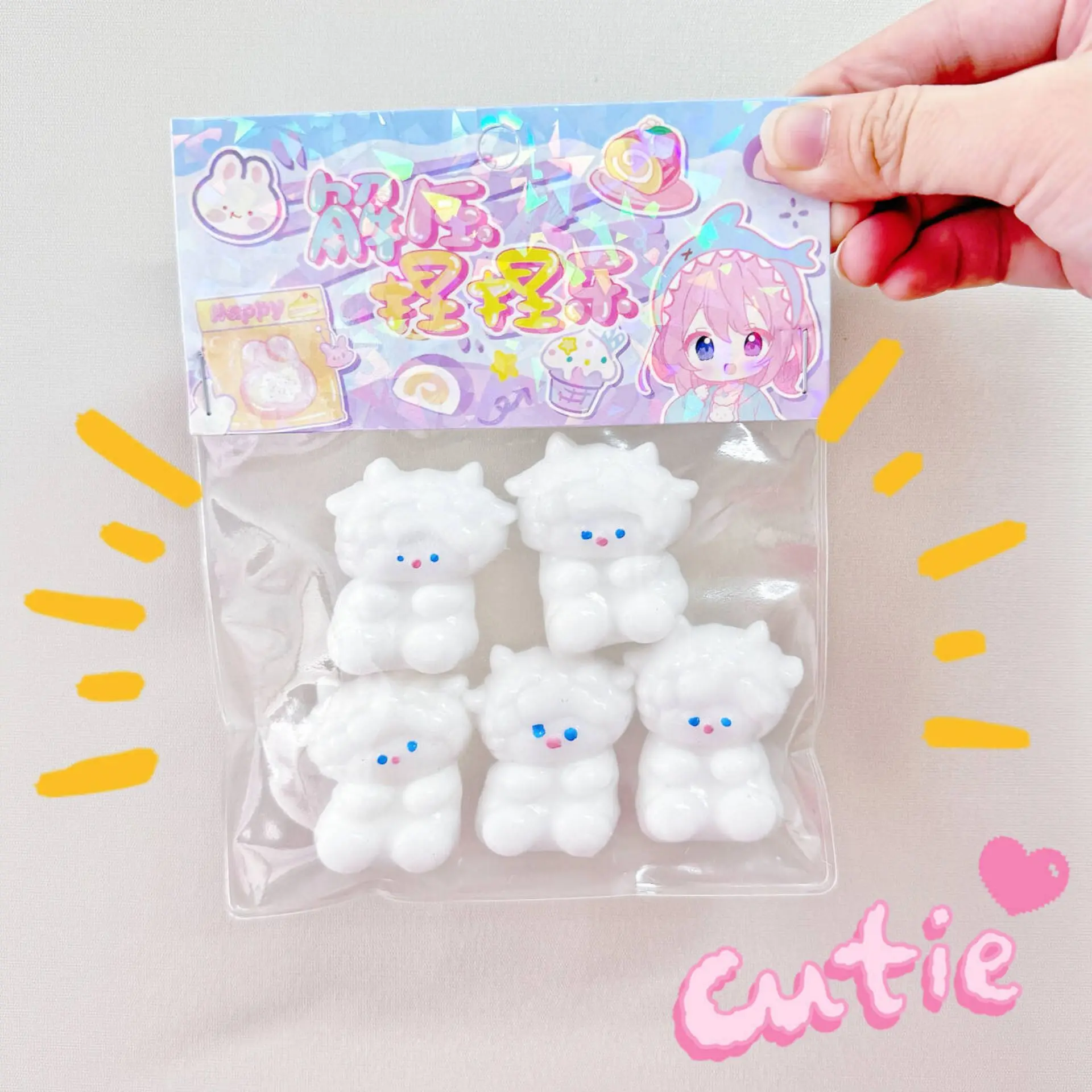 カワイイ-漫画のミニバッグキーホルダー,ウェストハイランド,子羊,コアラ,指のおもちゃ,柔らかくてかわいい,動物,子供,女の子,スクイーズ,ギフト,新しい