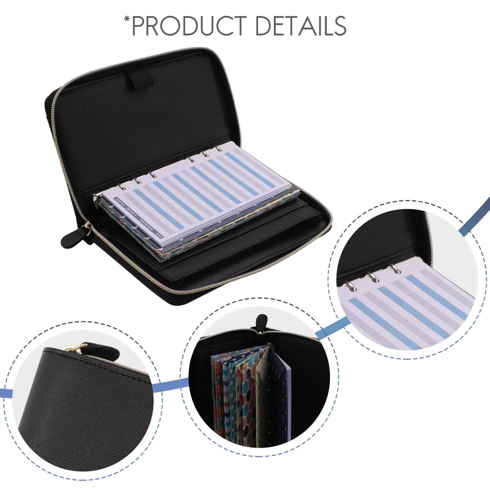 

All-In-One Cash Envelopes Wallet System With 12 Budget Envelopes And 12 Budget Sheets For Financial Planner