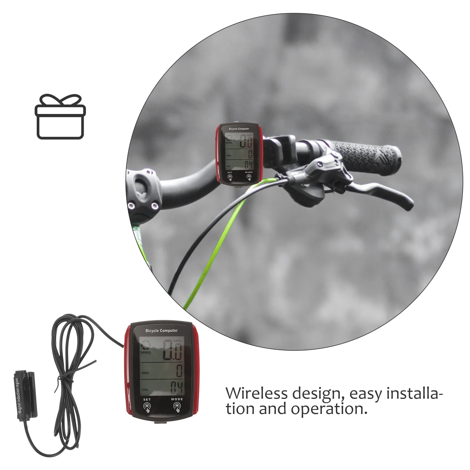 

1Set Waterproof Bike Speedometer Bicycle Computer with Luminous Display Multi-Function Odometer for Electric Bike Cycling