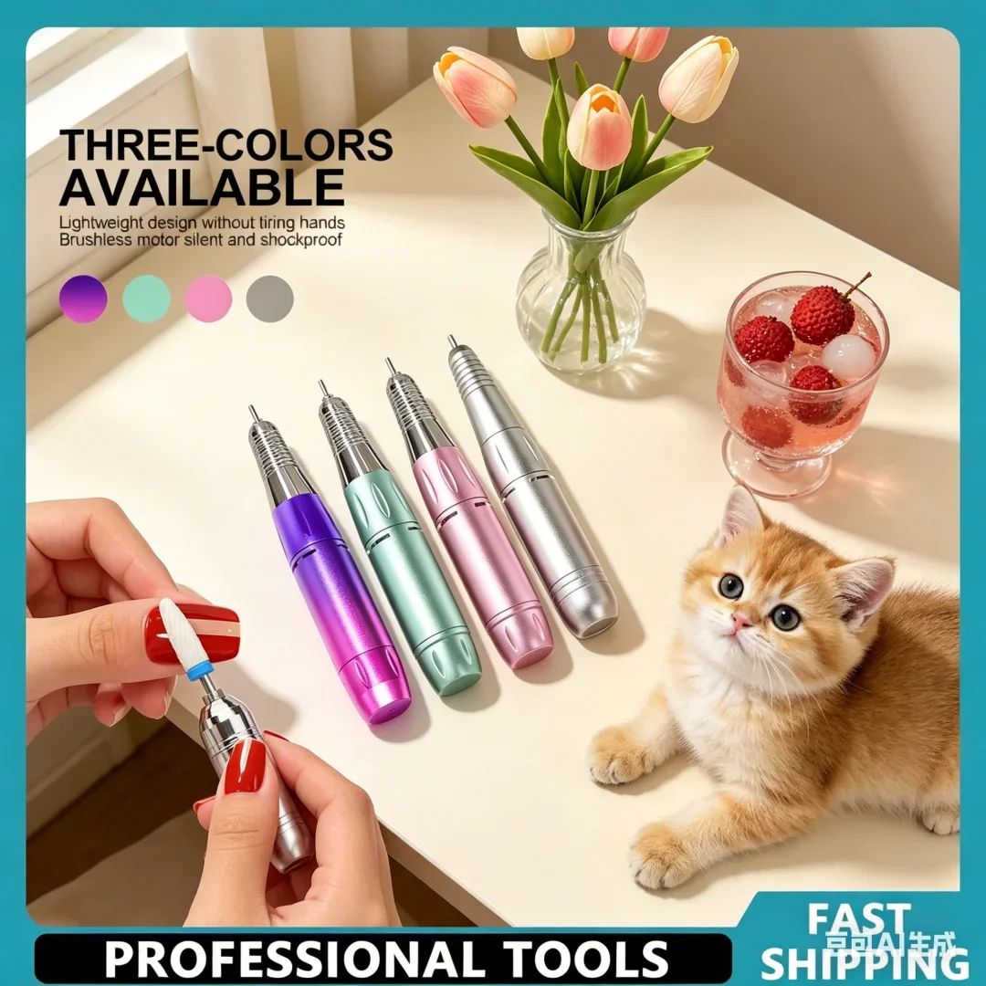 

Elegant DC Nail Drill Pen Handle File Polish Grind Machine Handpiece Vintage Manicure Pedicure Tool Elite Nails Drill Machine