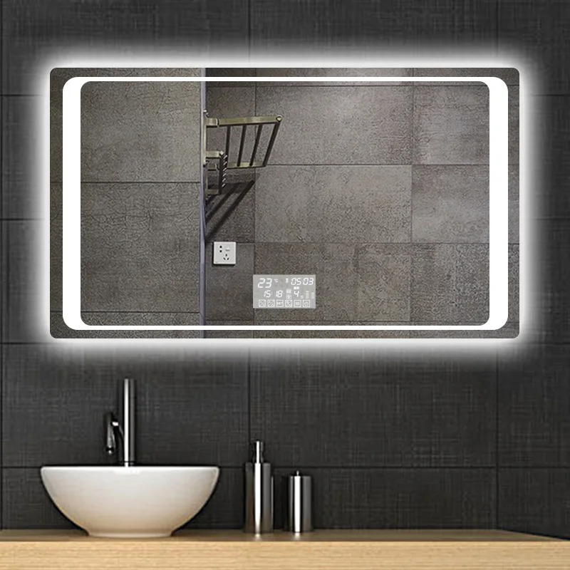 Mirror toilet cosmetic mirror wall-mounted luminous smart mirror touch screen