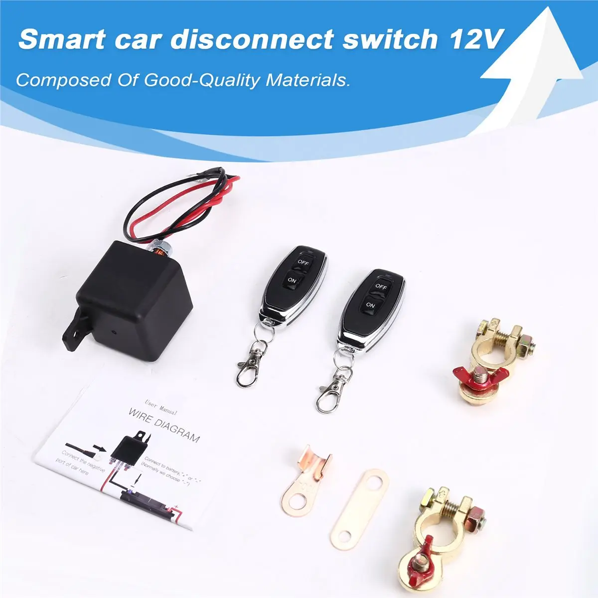 DT81 Remote Power Off Switch Remote Battery Disconnect Control 12V 250A Upgraded Long Distance Control