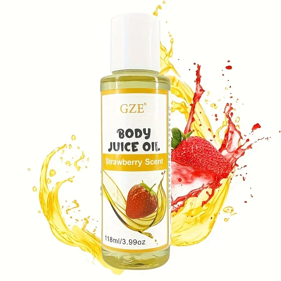 GZE STRAWBERRY BODY JUICE OIL Hand crafted Body Oil for Women  soothing and relaxing eliminate/balance odor tastes like sweet