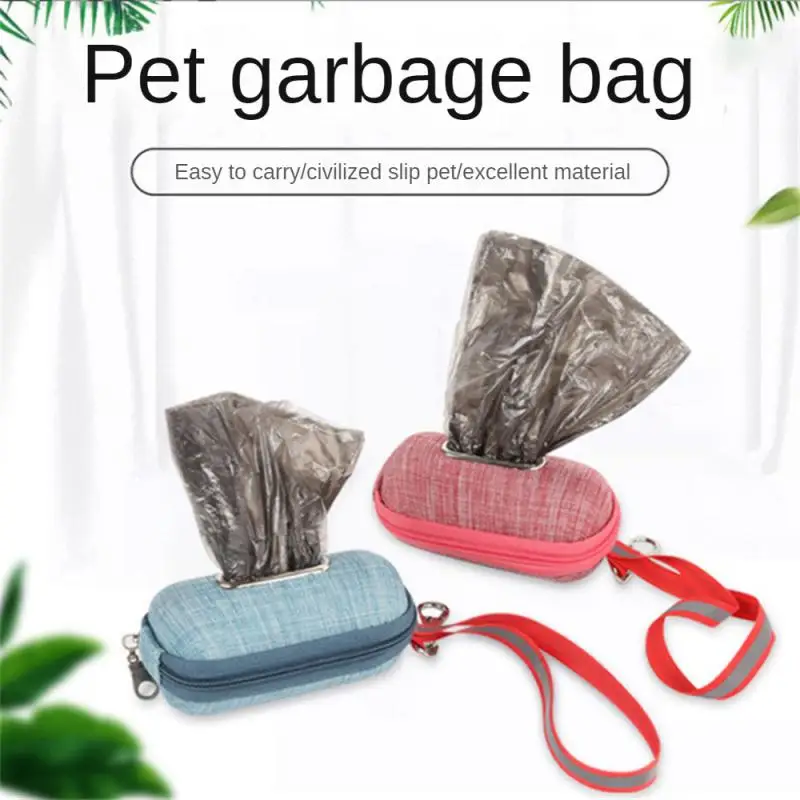 Portable Pet Dog Poop Bag Dispenser Pick-Up Bags Holder With Rope Cleaning Waste Garbage Box Dog Supplies Pet Products