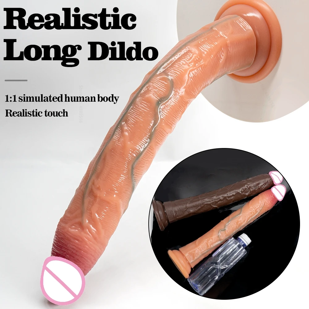 13.5in Realistic Silicone Dildo Super Long Penis with Suction Cup Sex Toys For Woman Men Adult Huge Penis Sex Products