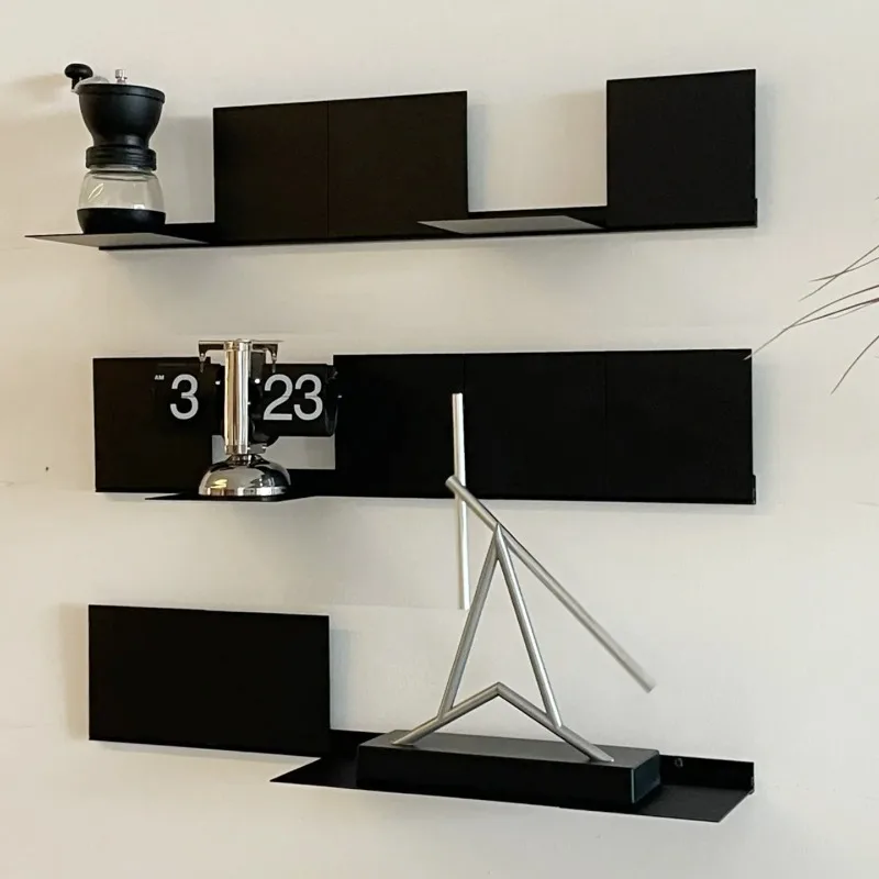 Multifunctional upper wall storage laminate cup storage display stand foldable movable aluminum alloy baffle kitchen living room
