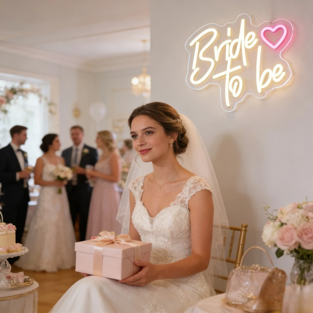 Bride To Be Neon Sign LED USB Dimmable Wall Light for Hen Party Wedding Bridal Shower Bride Room Bedroom Engagement Gift Decor