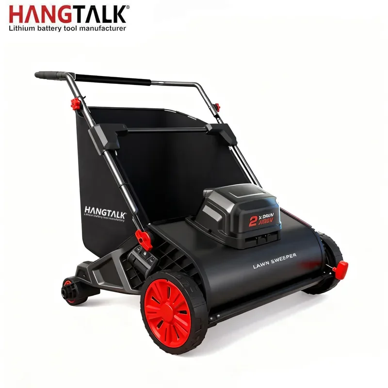 Lithium battery hand push automatic leaf collector new garden lawn leaf collector Amazon ** hair