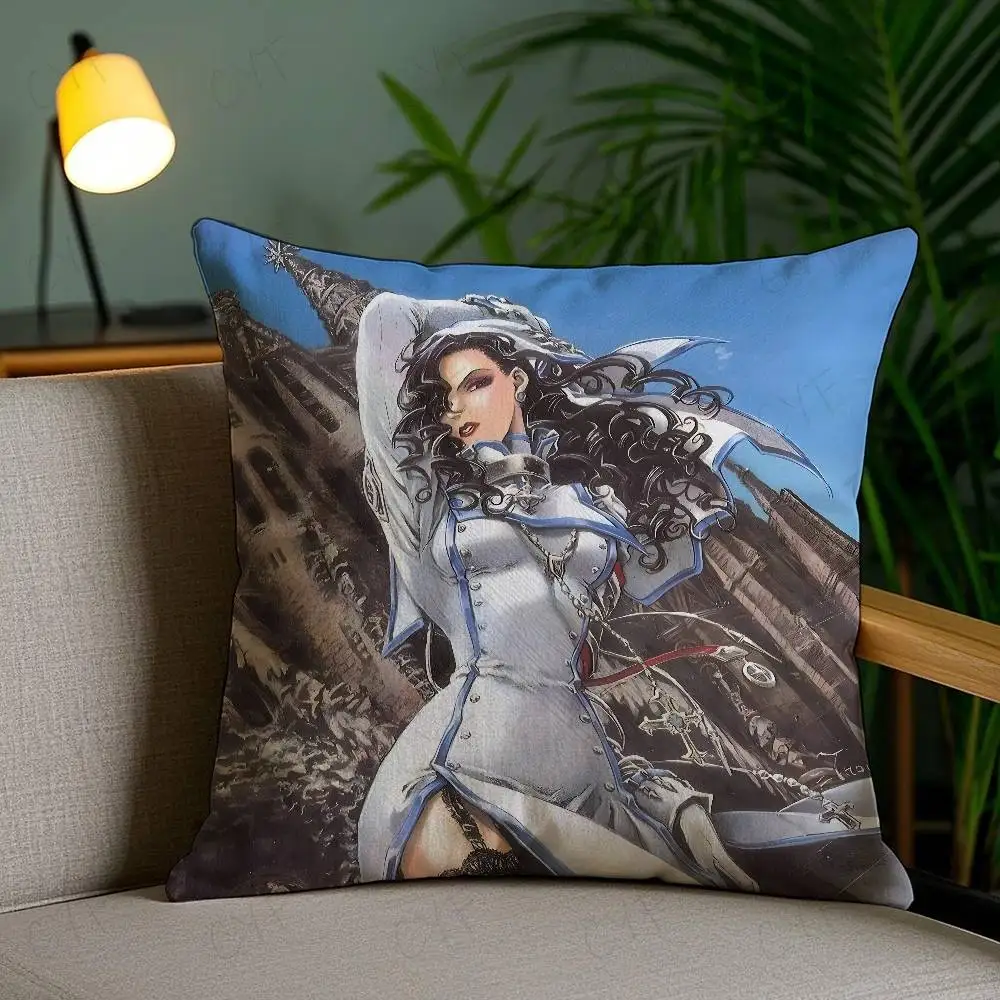 

Hot Anime T-Trinity BloodS Pillow Case Custom Printed Brushed Fleece Pillow, Baby Skin-Touch, Eco-Friendly Dye-Sublimation Cushi
