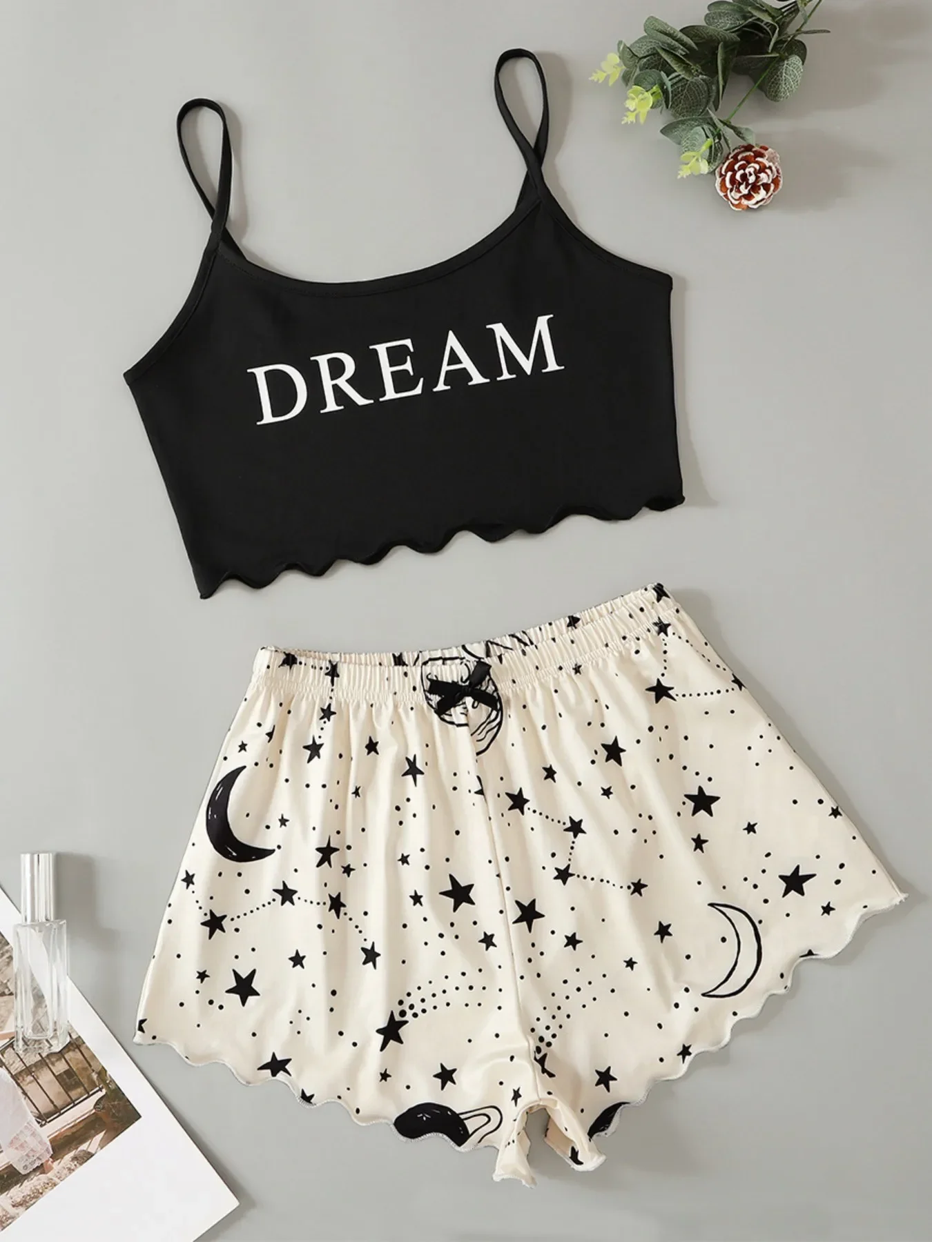 Leopard Print Sling V-Neck Sleeveless Top and Shorts Sets Sleepwear Women\'s Pajamas Set Sexy Lingerie Pyjamas Homewear