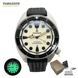 Orologio da uomo di lusso PARNSRPE Diver piccolo Abalone meccanico automatico giappone NH35 movimento quadrante asettico vetro zaffiro S28