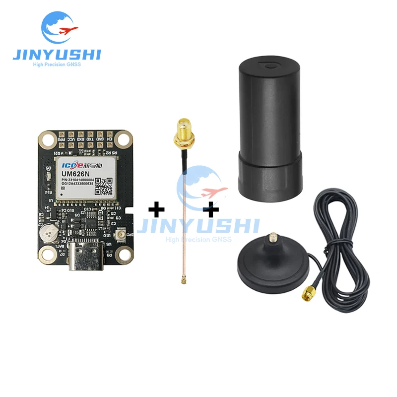 Módulo GNSS multisistema de frequência dupla, posicionamento de rastreamento RTK de nível centimétrico, UM626N, GPS, L1, L5, estação base, saída bruta 10Hz