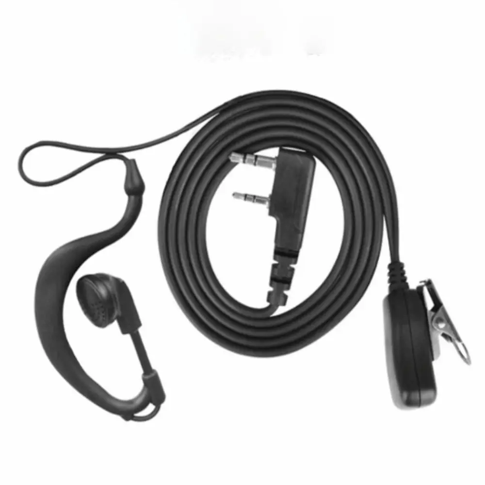 Wired Walkie-Talkie Headset Earhook Design K Type Two Wired Earpiece 2 Pin M Plug Over Ear Walkie Wired Headset