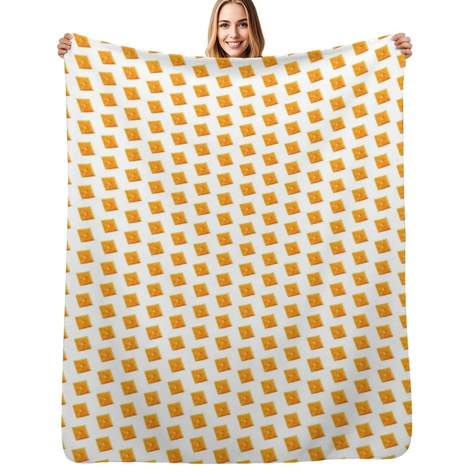 

Cheez-It Throw Blanket Stylish Decor Blanket Gift for Friends Roommate