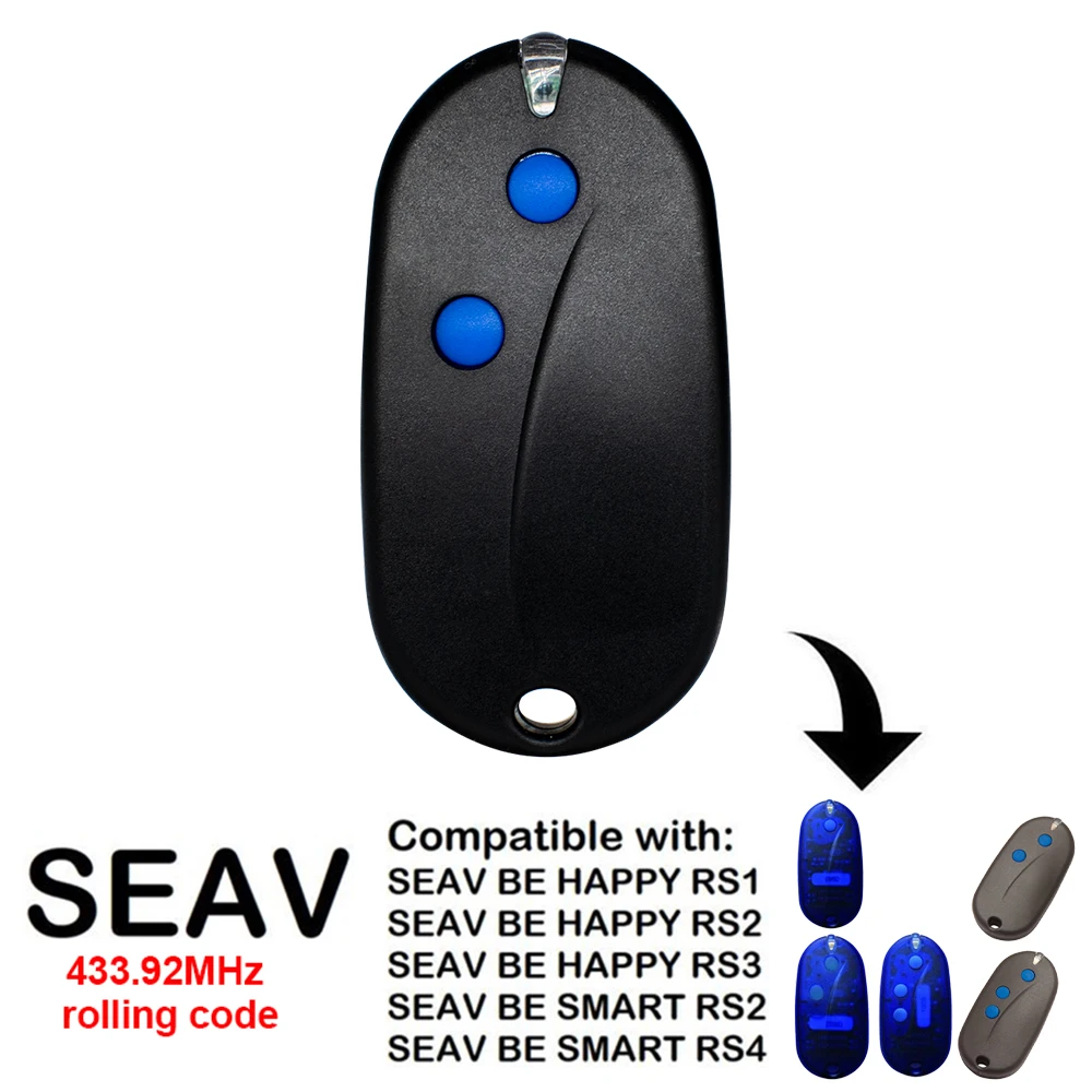 

Garage Door Remote Control For SEAV BE HAPPY RS1 RS2 RS3 SMART RS2 RS4 Gate Opener 433.92 MHz Rolling Code