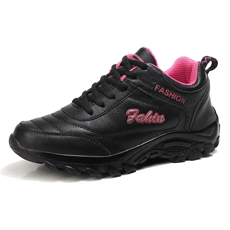 Herbst Winter Turnschuhe Frauen Komfort weiche Sohle rutsch feste Freizeit schuhe für Frauen pu wasserdichte Sportschuhe Zapatillas