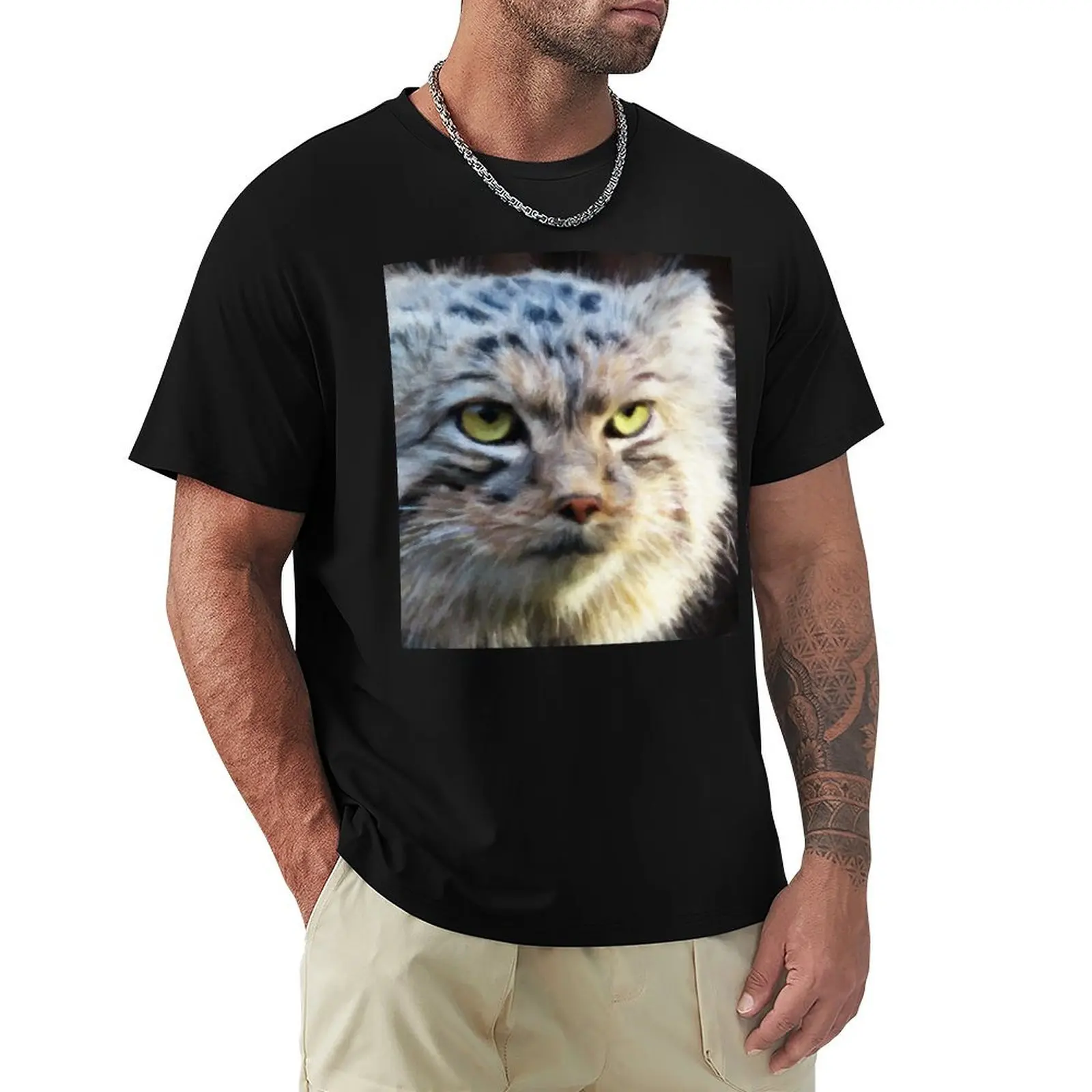 

A Pallas's cat (manul) T-Shirt Outdoor Sports Lightweight Tee