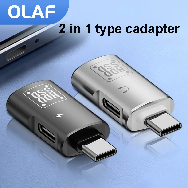 Olaf 2 w 1 Adapter USB A typu C Feamale do męskiego OTG typu C Konwerter szybkiego ładowania do iPhone\'a 15 Samsung Xiaomi Huawei