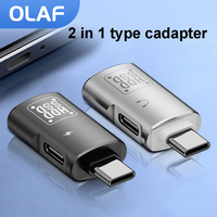 Olaf 2 in 1 USB A Type C Feamale To Type C Male OTG Adapter Fast Charging Converter For iPhone 15 Samsung  Xiaomi Huawei