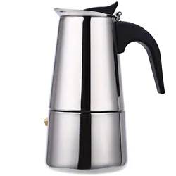 2/4/6/9 Cups Coffee Pot Stainless Steel Mocha Espresso Latte Stovetop Filter Moka Coffee Maker Coffee Pot for Kitchen WF1111