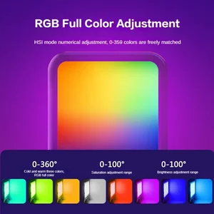 Mini RGB Heißstiefel Füllung Licht für Live -Fotografie, LED -tragbare Atmosphäre, bewegliche Kamera, einstellbare Tasche 6 Hauptverkäufe LED LED RGB - №3