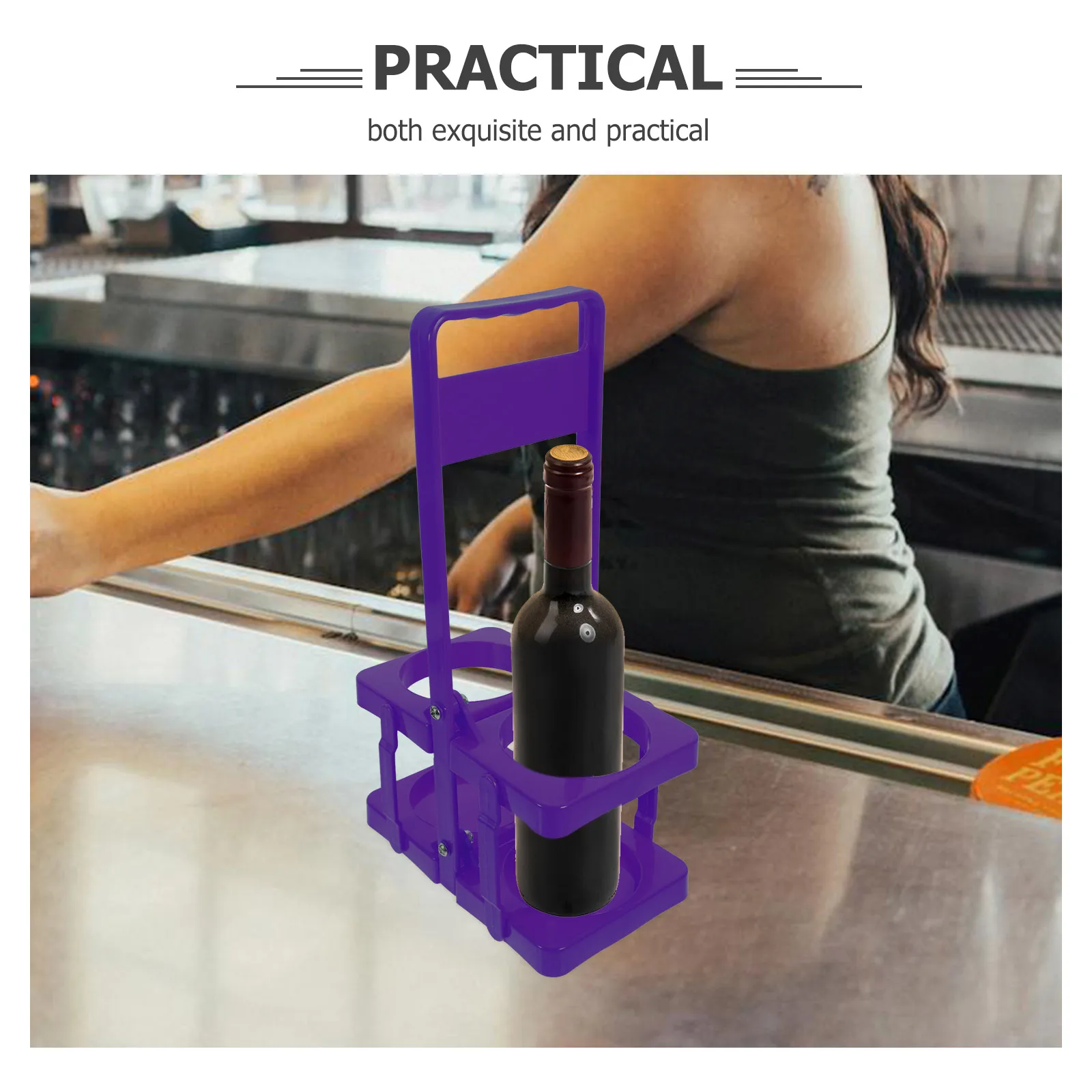 

Portable Folding Beer Basket Bottle Holder Resistance Home Bar Party Travel Convenience