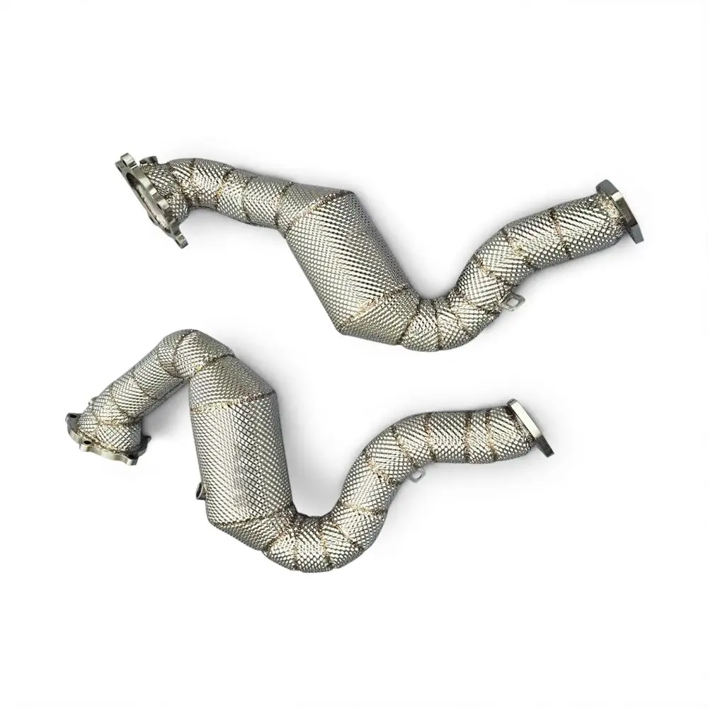 Direct factory Exhaust  Downpipe  High Flow Performance Catalytic Converter Heade  for Audi RS6 RS7 C7 4.0T 2013-2018