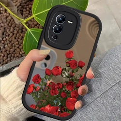 Phone Case For Vivo V25E V 25E Cute Flower Pattern Soft Silicon Cover For Vivo S1 Pro S12 S15 V27E V25 Pro V23 V23E Mirror Capa