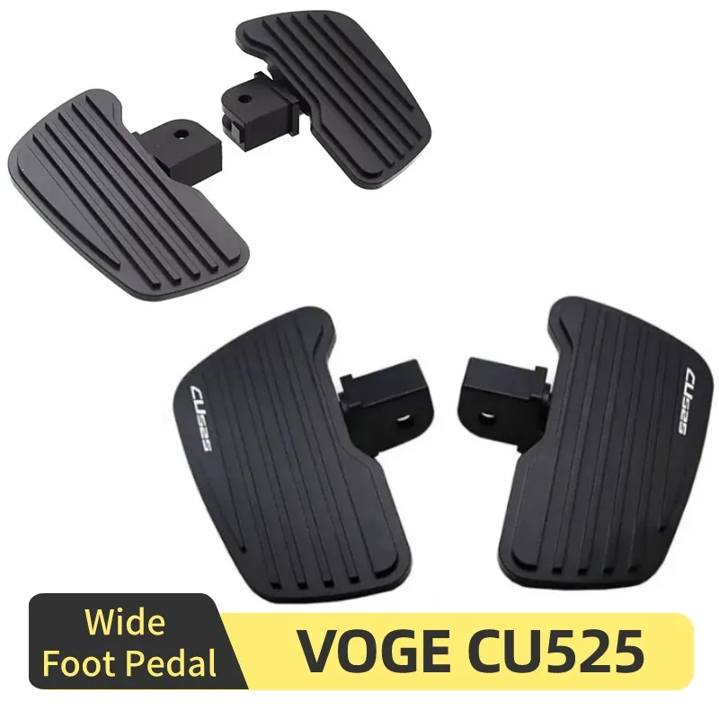 For VOGE CU525 CU 525 Motorcycle Footrest Billet Wide Foot Pegs Pedals Rest Footpegs CU-525 voge Footrest Accessories