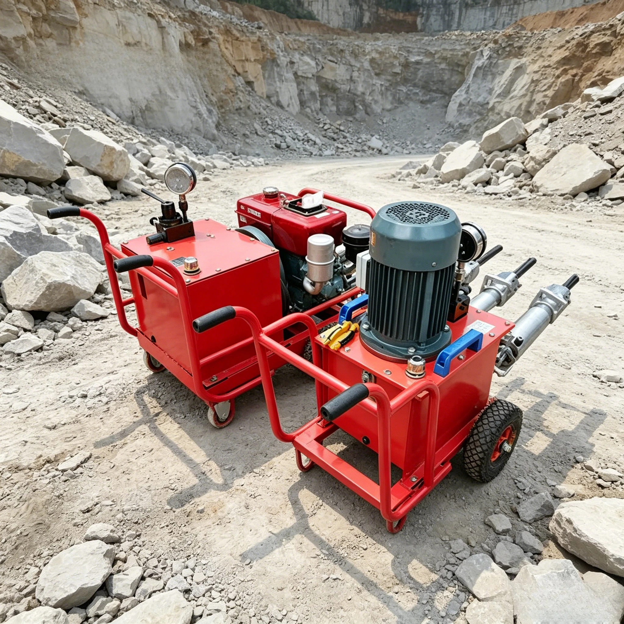 Customized Rock Splitting Machine High-Efficiency Demolition Precise Splitting Machine Portable Stone Splitter for Rescue