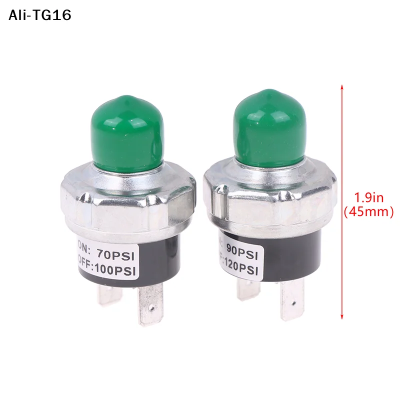 1Pc 12V/24V DC Air Compressor Pressure Switch 70-100/90-120PSI Aluminum Alloy 1/4